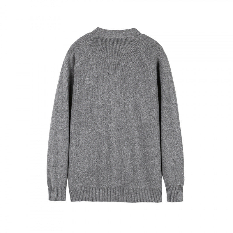 Unisex Well-Groomed Knit Zip Jacket in Oversize Bomber Style with Round Neck Fashion Glam