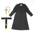 Men's Priest Costume with Cape and Golden Accessories Fashion Glam