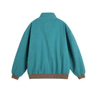 Unisex Boxige lightweight bomber jacket with stand-up collar, front zipper and badge applications Fashion Glam