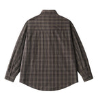 Unisex Lockered Boxy Check Overshirt made of lightweight cotton blend with back yoke and gathered detail Fashion Glam