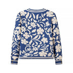 Women Embroidered Quilted Transition Jacket without Collar Fashion Glam