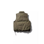 Ladies Lightly Padded Sleeveless Stand Collar Vest with Drawstring Hem Fashion Glam