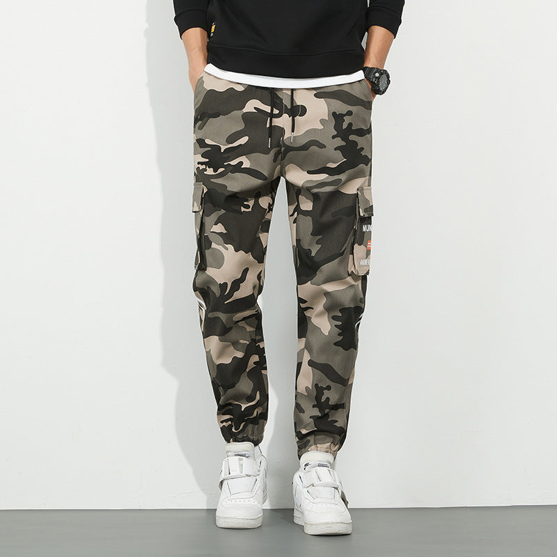 Men's Urban Camouflage Jogger with Utility Pockets and Elastic Ankle Hem Fashion Glam