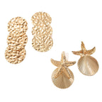 Women's ear clips in luxurious shell and starfish design Fashion Glam
