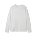 Unisex Thermal Henley Shirt with Waffle Texture and Long Sleeve Fashion Glam