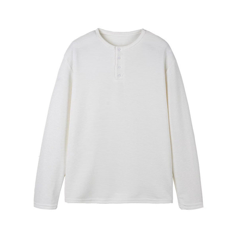 Unisex Thermal Henley Shirt with Waffle Texture and Long Sleeve Fashion Glam