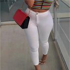 Women's high-waisted elastic tight jeans with figure-shaping effect Fashion Glam