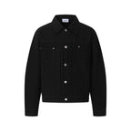 Unisex Boxy Denim Jacket in Worker Look with Metal Button Placket and Chest Pockets Fashion Glam