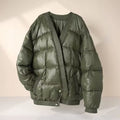 Women's Oversized Quilted Jacket with Kimono Opening and Ribbed Finishes Fashion Glam