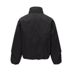 Unisex Short cut lightweight windbreaker in boxy cut with high stand-up collar and elastic hem Fashion Glam