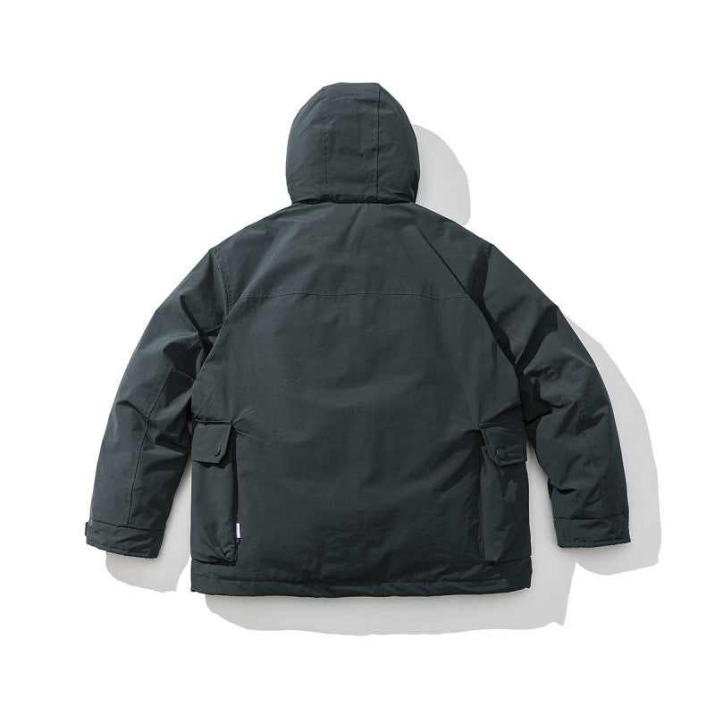 Unisex Boxy Thermo Parka with hood, two-way snap button placket and adjustable sleeve cuffs Fashion Glam