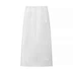 Ladies Transparent Organza Underskirt with Elastic Waistband and 3D Flower Applique Fashion Glam
