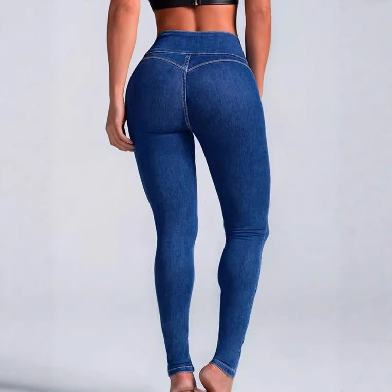 Women's Sculpting High Waist Skinny Jeans with V-Shaped Waist Fashion Glam