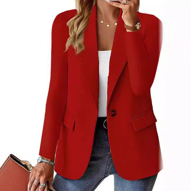 Women Modern Tailored Blazer with Elegant Button Details Fashion Glam