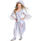 Men's Creepy Ghost Costume with Stylish Hat and Torn Details Fashion Glam
