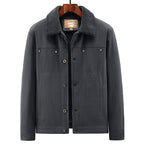 Men's trucker jacket in overshirt style with Sherpa lining and shirt collar Fashion Glam