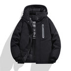 Men's Padded Hooded Winter Jacket with Water-Repellent Membrane and Welded Chest Pocket Fashion Glam