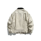 Unisex Short-cut Overshirt Jacket with Cord Collar, Chest Pocket and Precise Seam Details Fashion Glam