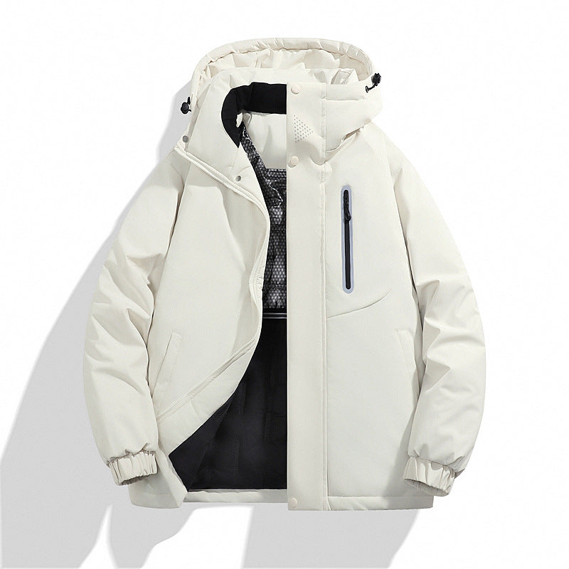 Men's Padded Hooded Winter Jacket with Water-Repellent Membrane and Welded Chest Pocket Fashion Glam