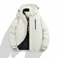 Men's Padded Hooded Winter Jacket with Water-Repellent Membrane and Welded Chest Pocket Fashion Glam