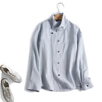 Women Light Oversized Blouse Jacket with Stand Collar and Concealed Snap Button Placket Fashion Glam