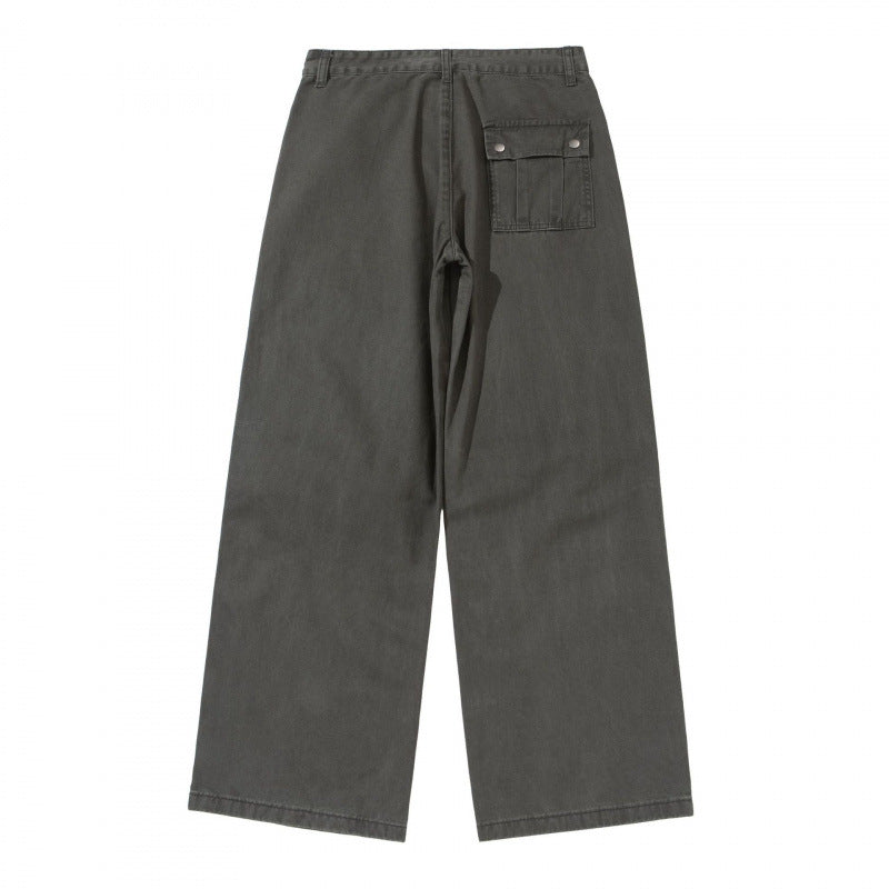 Women's Wide Utility Pants made of durable canvas with reinforced knee panels Fashion Glam