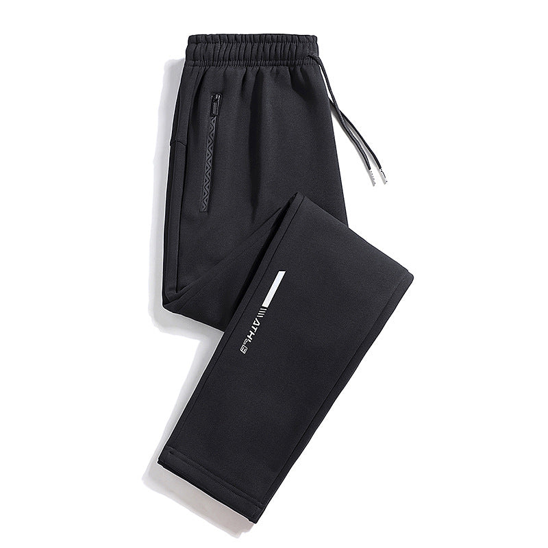 Men's Sporty Jogging Pants with Zipper Pocket, Drawstring, and Elastic Cuffs Fashion Glam