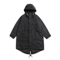 Unisex Oversize Wind and Waterproof Parka with Hood and Fish Tail Hem Fashion Glam