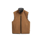 Unisex Padded Fleece Vest in Norwegian Design with Stand Collar and Two-Way Zipper Fashion Glam