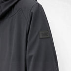 Men's lightweight windproof softshell hooded jacket with checked lined hood Fashion Glam