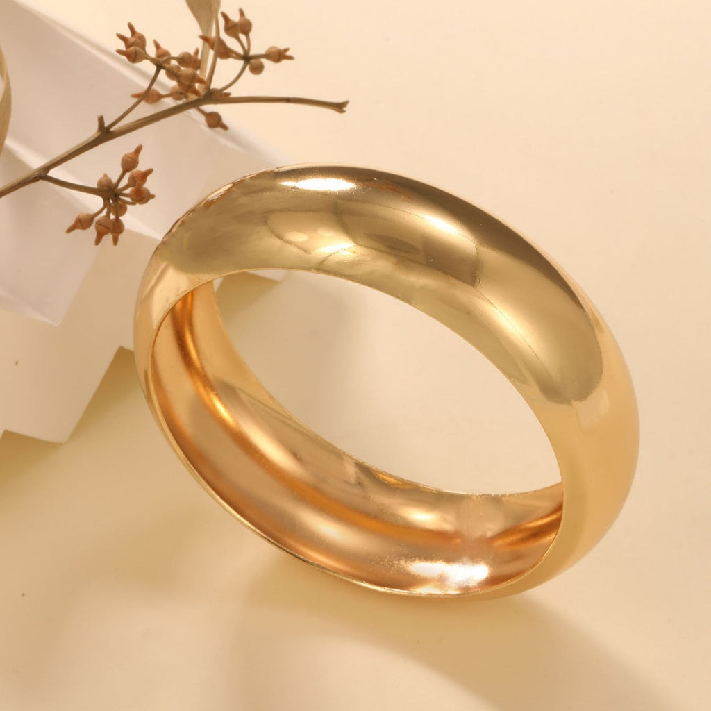 Women's Wide Gold Bracelet Fashion Glam