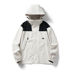 Men's two-tone lightweight softshell outdoor jacket with hood, wind and water-resistant membrane Fashion Glam