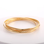 Women's bangle set with elaborate, braided and simple designs Fashion Glam