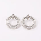 Women's Hanging Earrings with Elegant, Curved Ring Design Fashion Glam