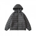 Unisex Lightly Padded Hooded Jacket with Two-Way Zipper and Adjustable Hem Fashion Glam