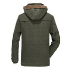 Men's winter parka with teddy lining, hood and water-repellent canvas outer layer Fashion Glam