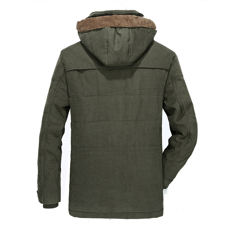 Men's winter parka with teddy lining, hood and water-repellent canvas outer layer Fashion Glam