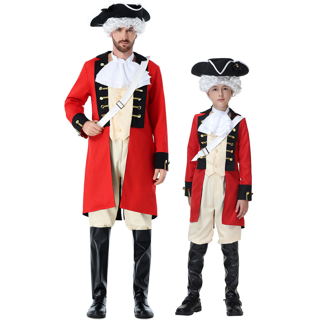 Men's Historical Soldier Costume with detailed Fashion Glam coat and accessories Fashion Glam