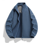 Men's fleece jacket with stand-up collar, wind-resistant microfleece and zippered pockets Fashion Glam