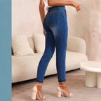 Women's High-Waist Skinny Jeans made of elastic Stretch Denim Fashion Glam