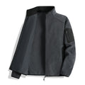 Men's fleece jacket with stand-up collar and softshell inserts Fashion Glam