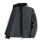 Men's fleece jacket with stand-up collar and softshell inserts Fashion Glam