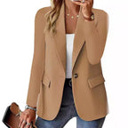 Women Modern Tailored Blazer with Elegant Button Details Fashion Glam
