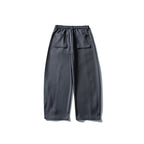 Men's loose ankle-length pleated pants with elastic waistband and adjustable hem Fashion Glam