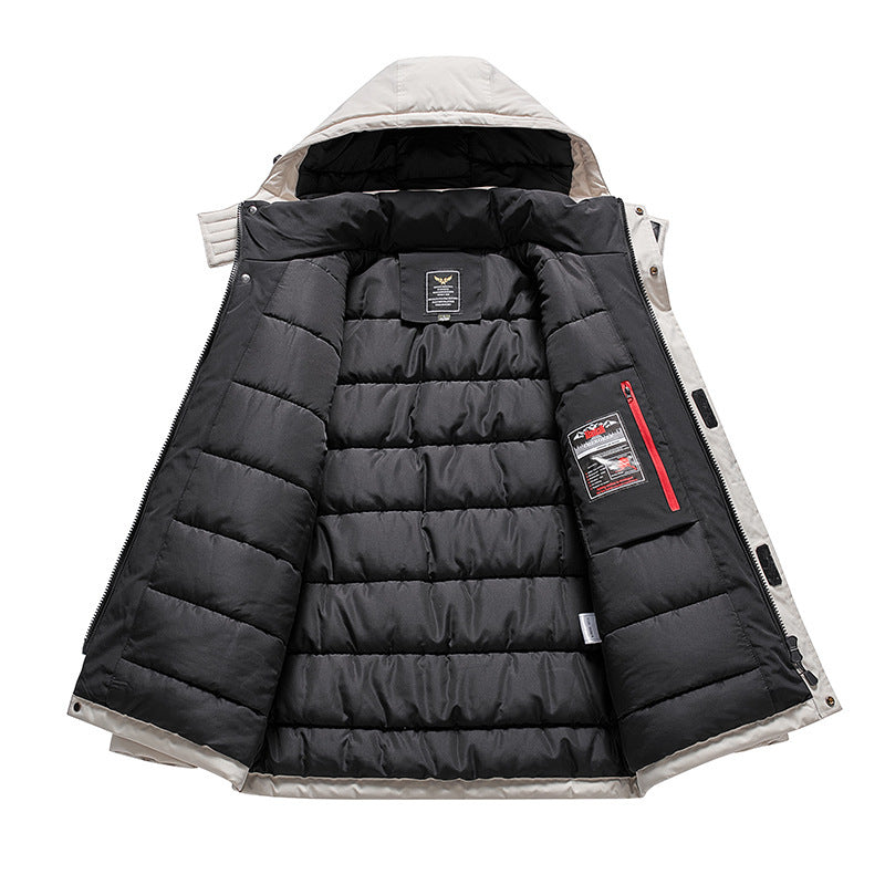 Men's Insulated Field Parka with Hood, Multiple Utility Pockets and Windproof Shell Fashion Glam