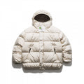 Unisex Short Boxy Puffer Jacket with Oversized Hood, Concealed Front Placket and Zipper Pockets Fashion Glam