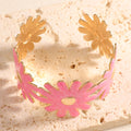 Women's bangle with floral flower pattern Fashion Glam