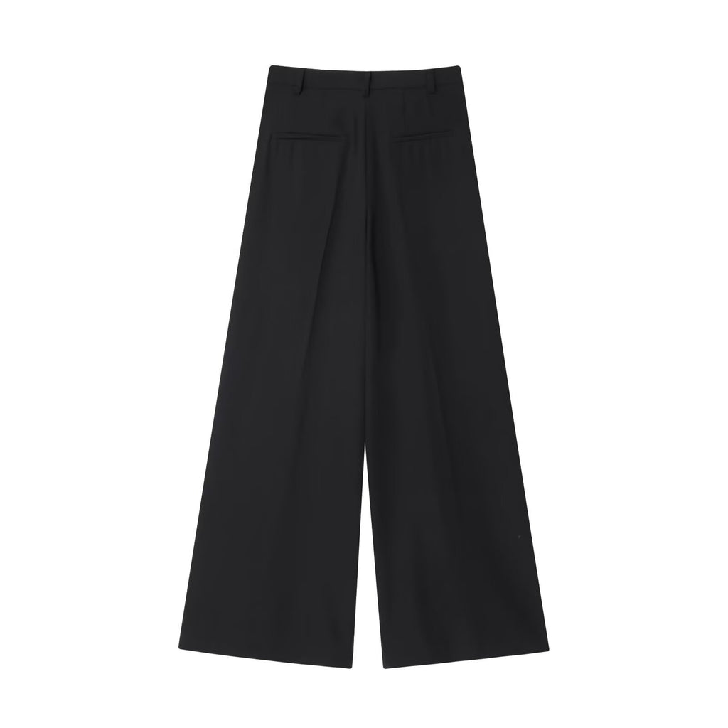 Women's High-Waisted Culotte Pants with Wide Legs, Crease and Stylish Tailoring Look Fashion Glam