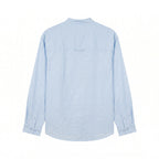 Men's Lightweight Cotton Oxford Shirt with Stand Collar and Chest Pocket Fashion Glam