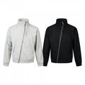 Unisex Short-cut Sporty Zip Jacket with diagonal zip, stand-up collar and side pockets Fashion Glam